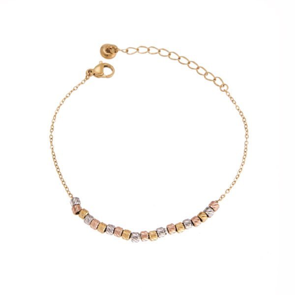 Bracelet en or, argent et rose, bijou élégant et tendance – SKY BIJOUX.