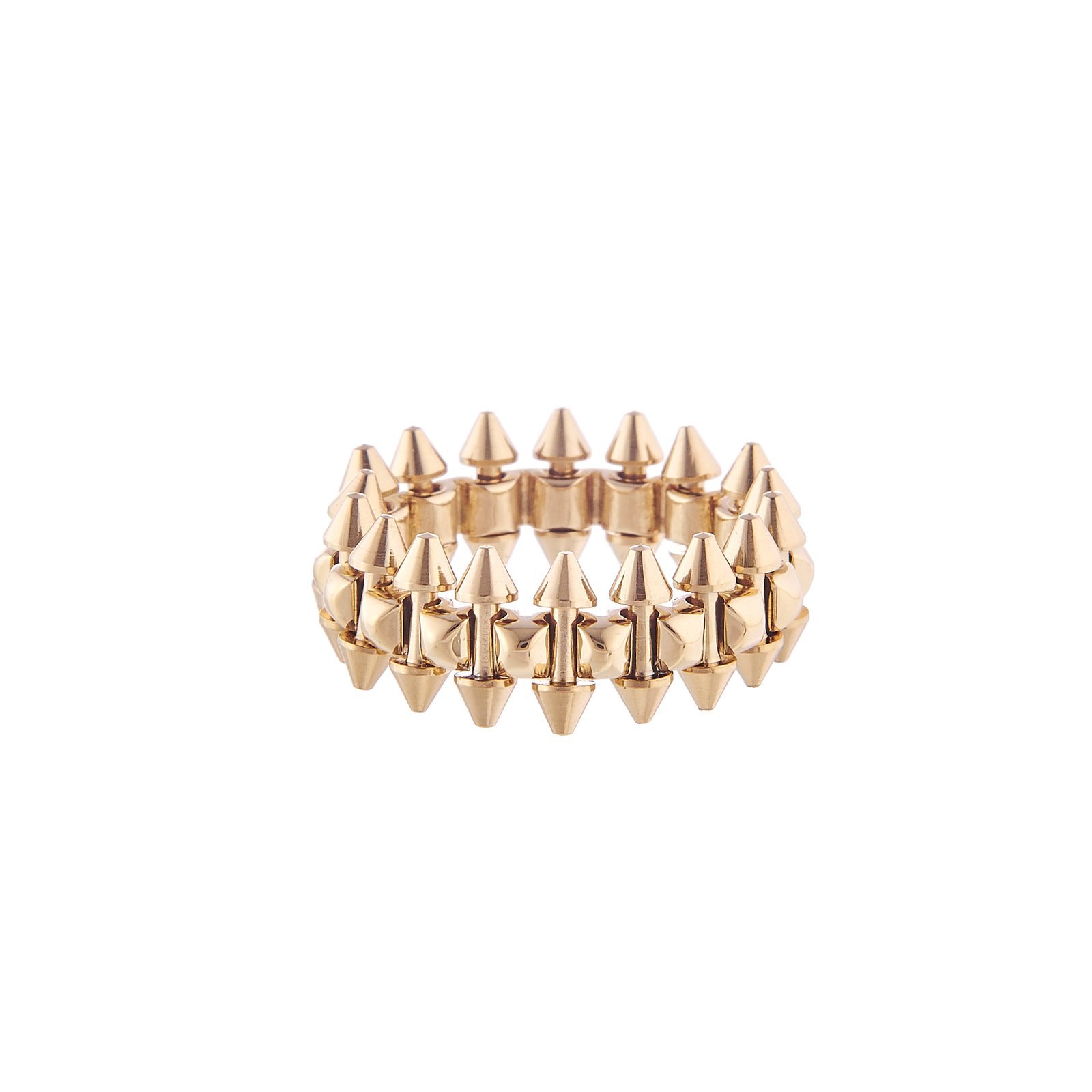 Bracelet étoilé en métal doré avec pointes, bijou tendance pour femmes et hommes.