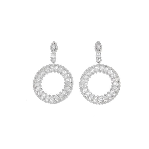 Bracelets cr outside en argent massif avec zircons blans, élégance et sophistication.