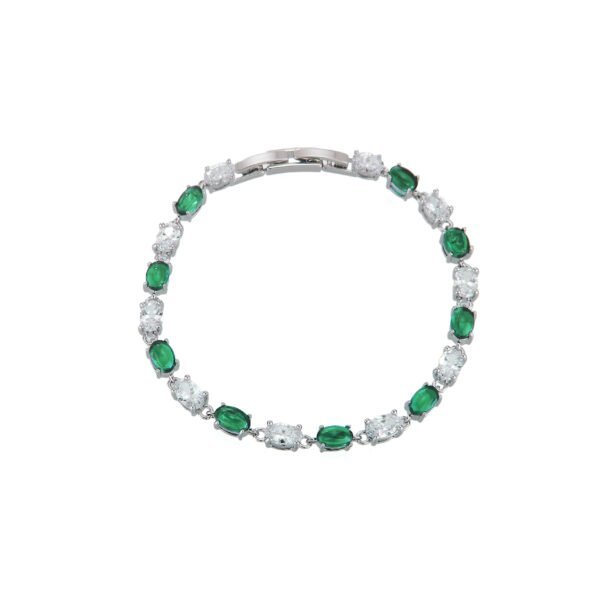 Bracelet femme bijou élégance vert blanc sky bijoux.