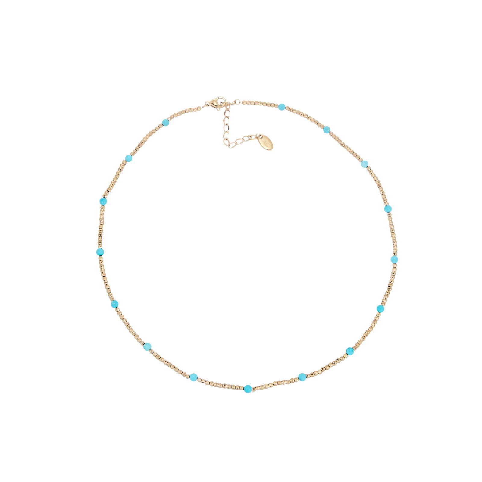 Bracelet fin en or avec perles turquoise, bijou élégant et délicat SKY BIJOUX.