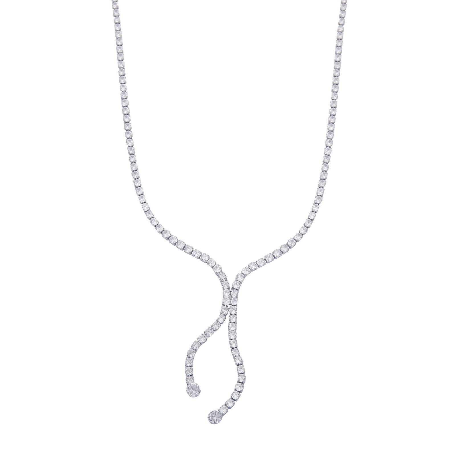 Collier en cristal et zirconium, bijoux femme élégants, SKY BIJOUX, luxe raffinée.