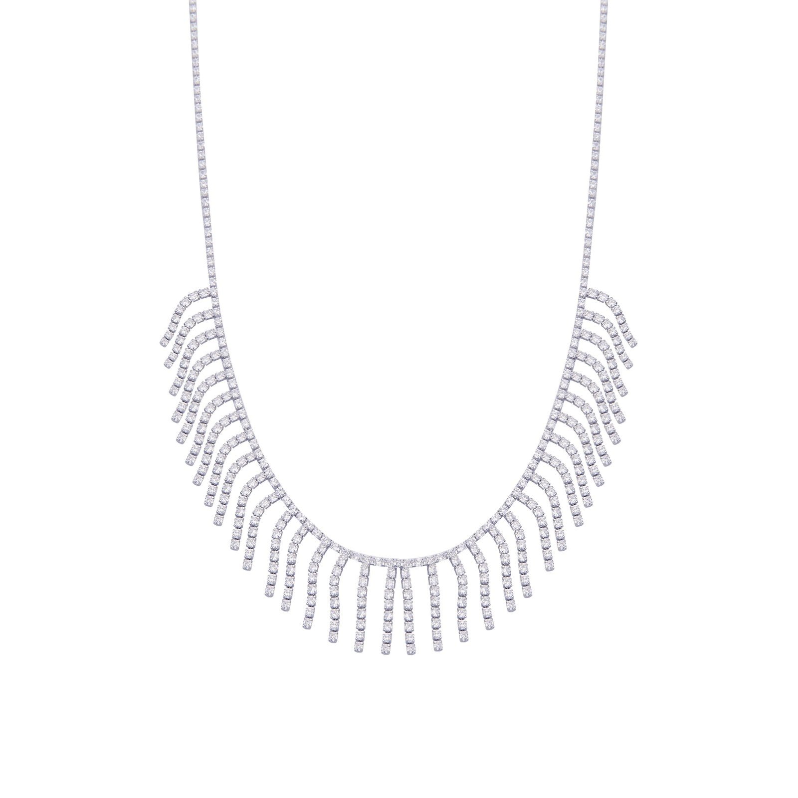 Collier en diamants élégant, bijoux de luxe pour femme, pendentif étincelant SKY BIJOUX.